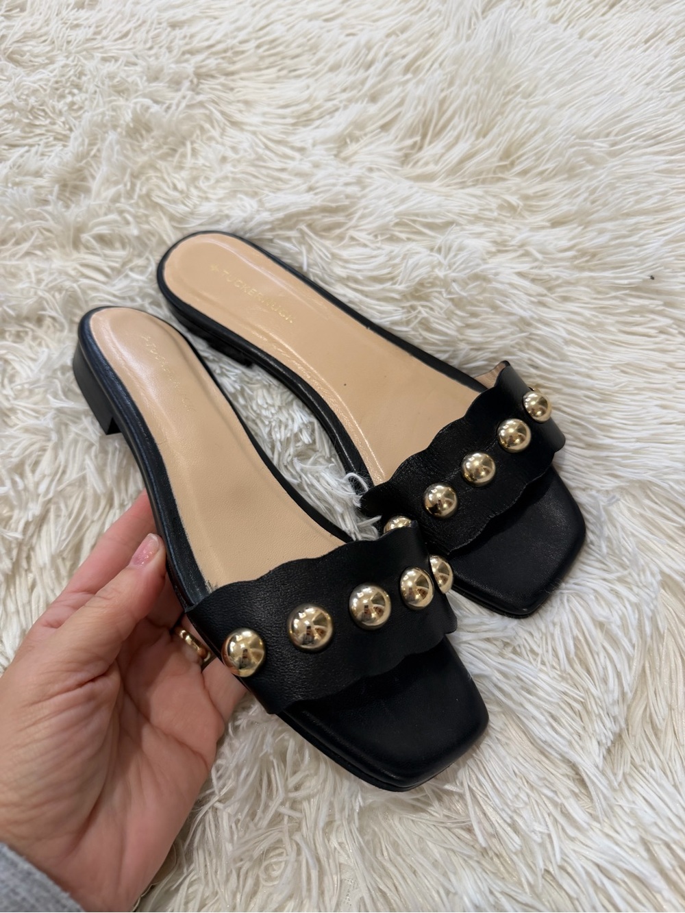 Tuckernuck Brooke Studded Slide Slip On Sandals - Size 6